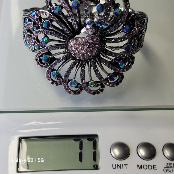 Blue Peacock Cuff Bracelet - Picture 9 of 9